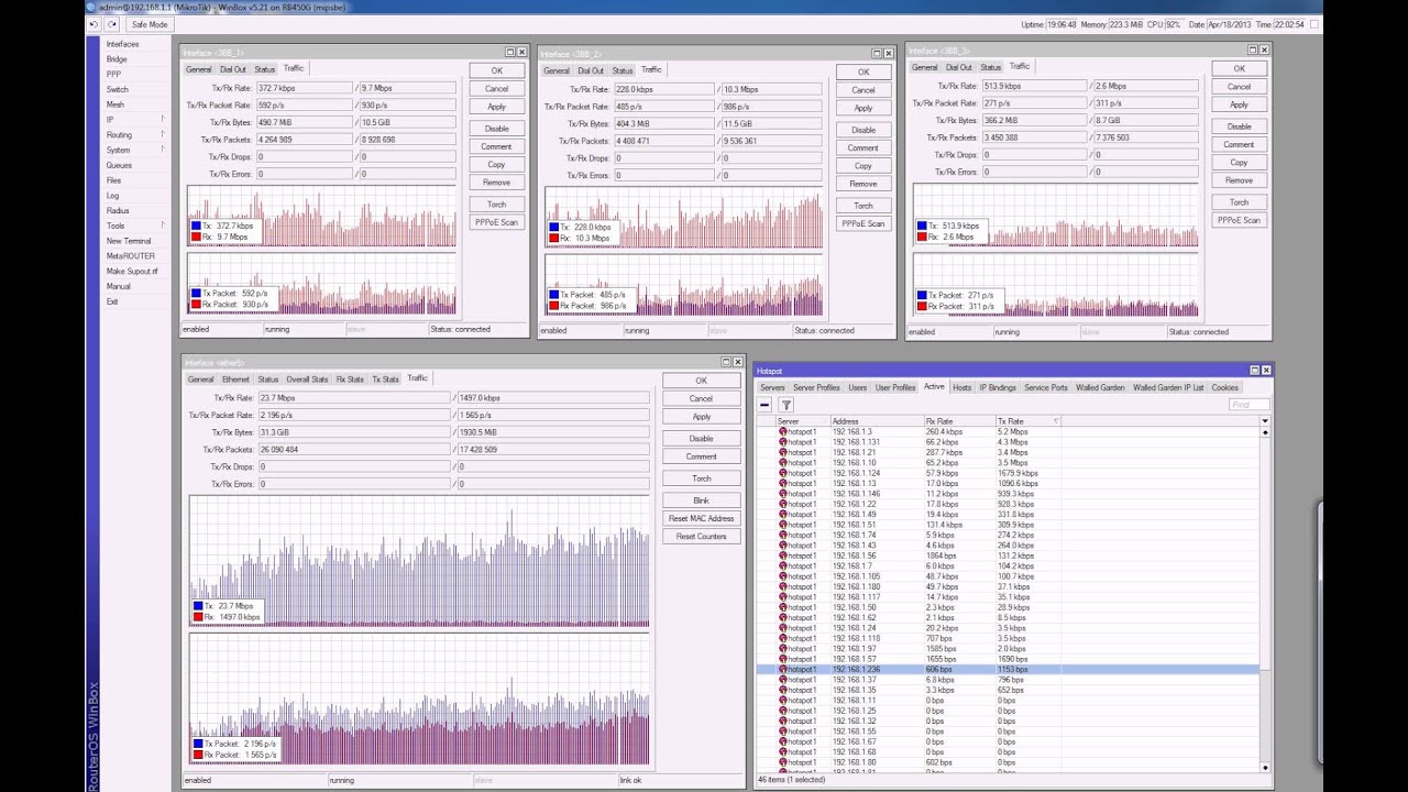 Mikrotik RB450G 3WAN Load balance By GETTO