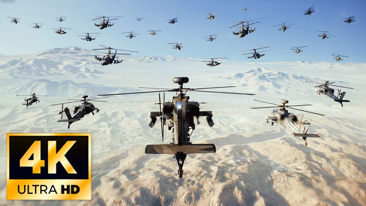 Battlefield 2042 : AH-64 Apache VS 24 Helicopters | RTX 4080 SUPER 16GB ( 4K Ultra RTX ON/DLSS ON )