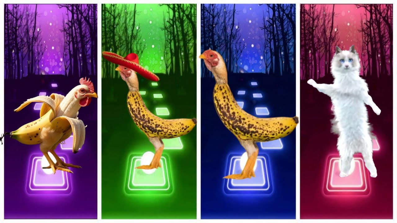 CHICKEN BANANA🆚POLLO BANANA🆚CHICKEN BANANA REMIX🆚CHICKEN BANANA| egg headz remix