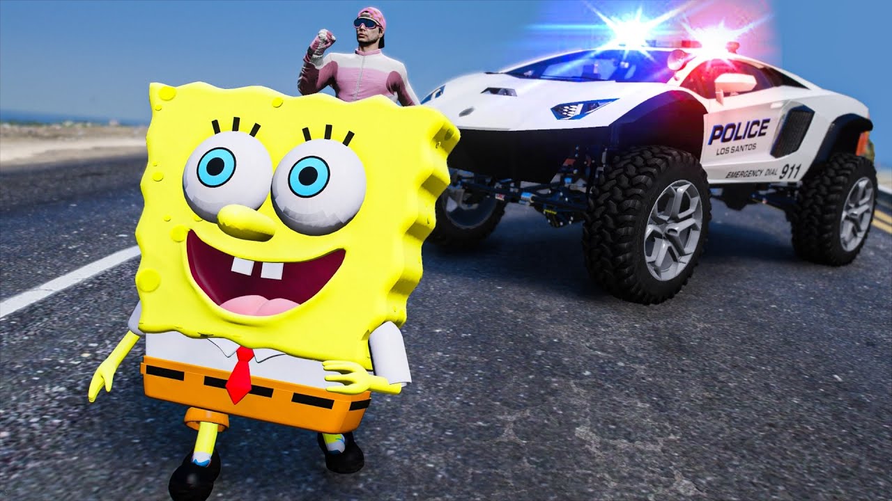 Побег Спанчбоба из тюрьмы в GTA 5