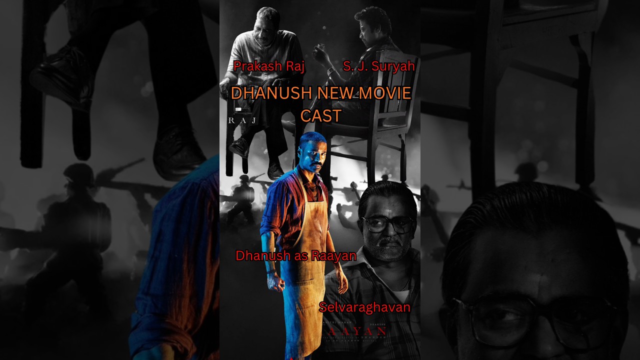 dhanush new movie cast | movie update #trending #dhanush #raayan #youtubeshorts