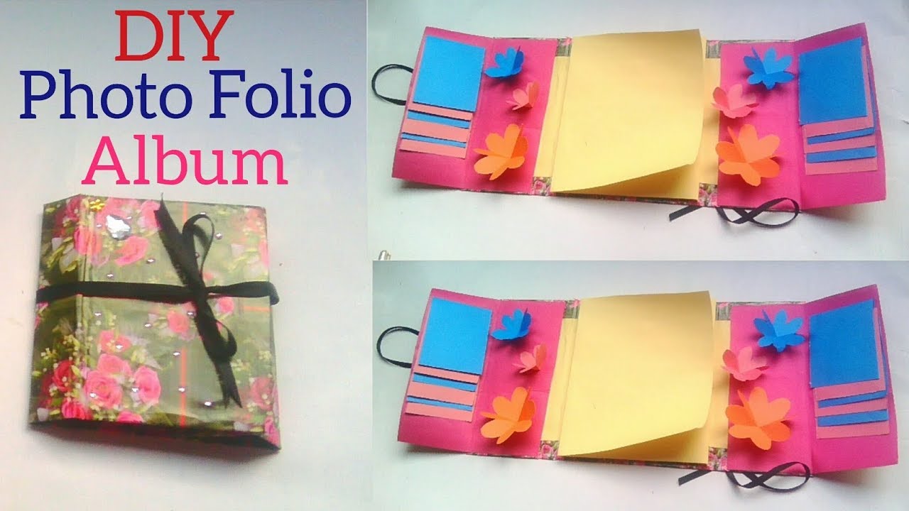 How To Make A Photo Folio&rarr;DIY Flip Flap Mini Photo Album Tutorial&rarr;Folding Scrapbook