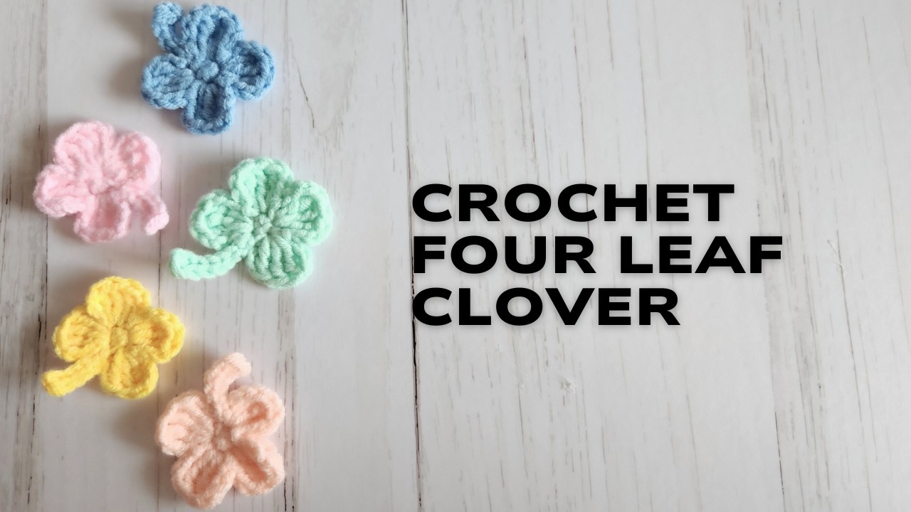 How to Crochet a Four Leaf Clover Keychain 🧶 Crochet Tutorial