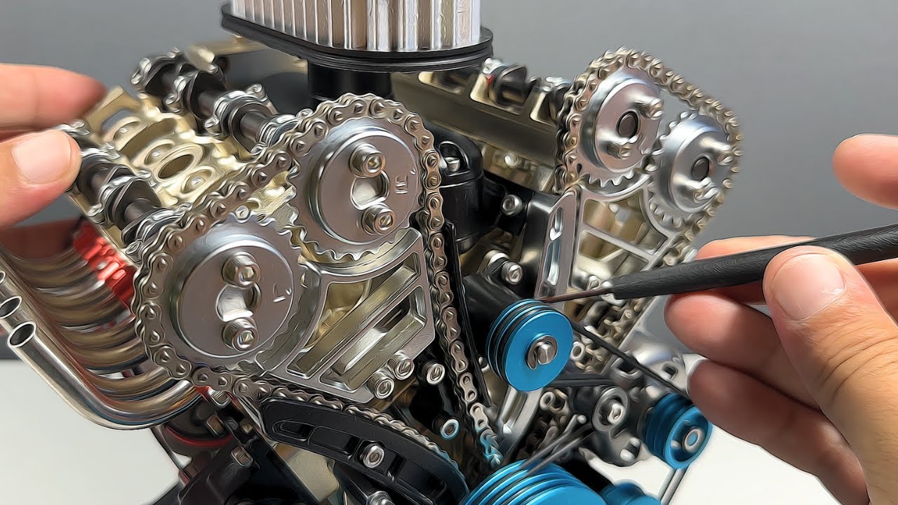 BIG SCALE 1/3  V8 Engine Model Kit – Full Metal Construction