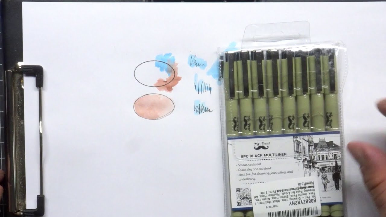 Mr. Pen- Drawing Pens, Black Multiliner, 8 Pack, Anime Pens, Sketch Pens, Micro Pen