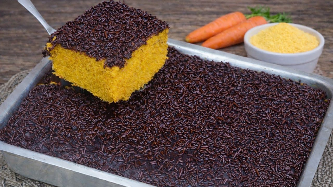 🔥 BOLO DE FUBÁ COM CENOURA SEM glúten  e SEM lactose | fofinho e delicioso