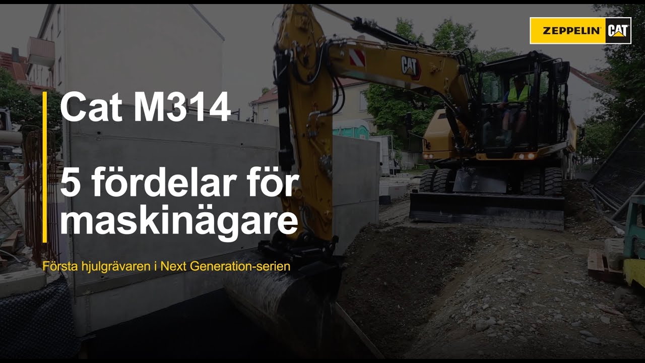 Många fördelar med nya hjulgrävaren Cat M314