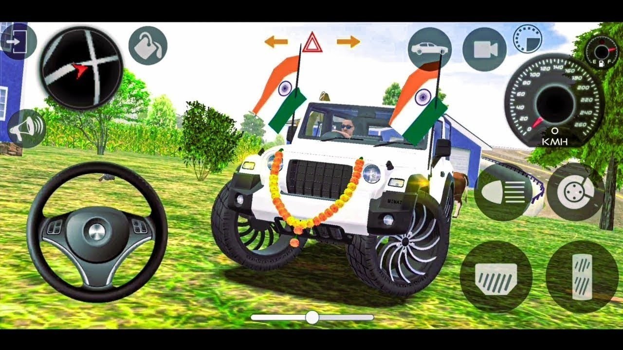 Modified Mahindra Thar😈Games:Indian White Thar (Gadi Wala Games) Car Game Android Gameplay - 