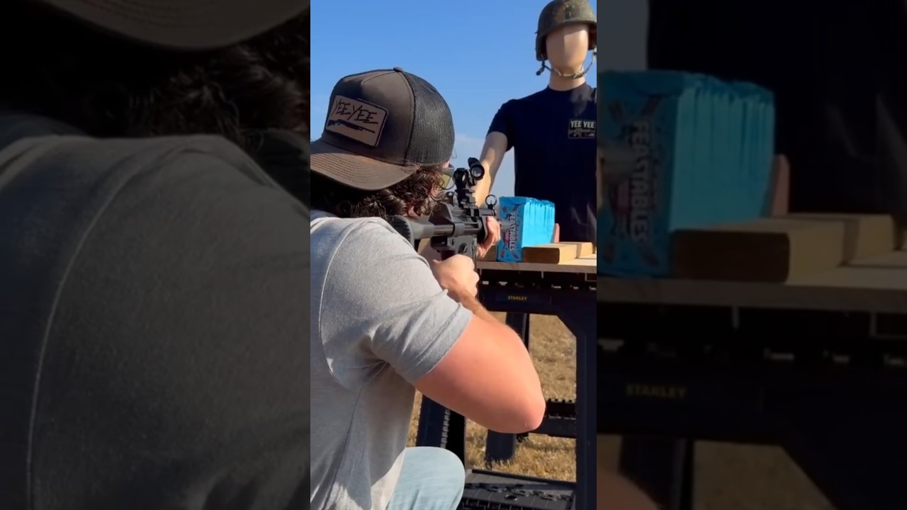Сколько конфет MrBeast Feastables смогут остановить пулю?