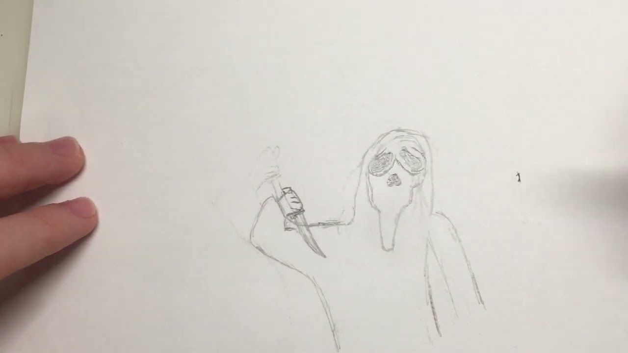 Drawing Ghostface from Scream