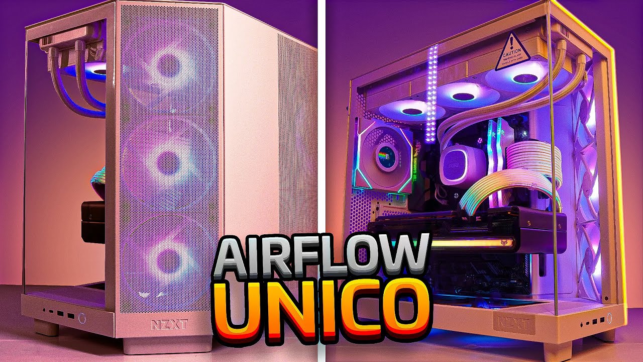 UM GABINETE GAMER AQUÁRIO COMPACTO E DIFERENTÃO - NZXT H6 Flow CC-H61F
