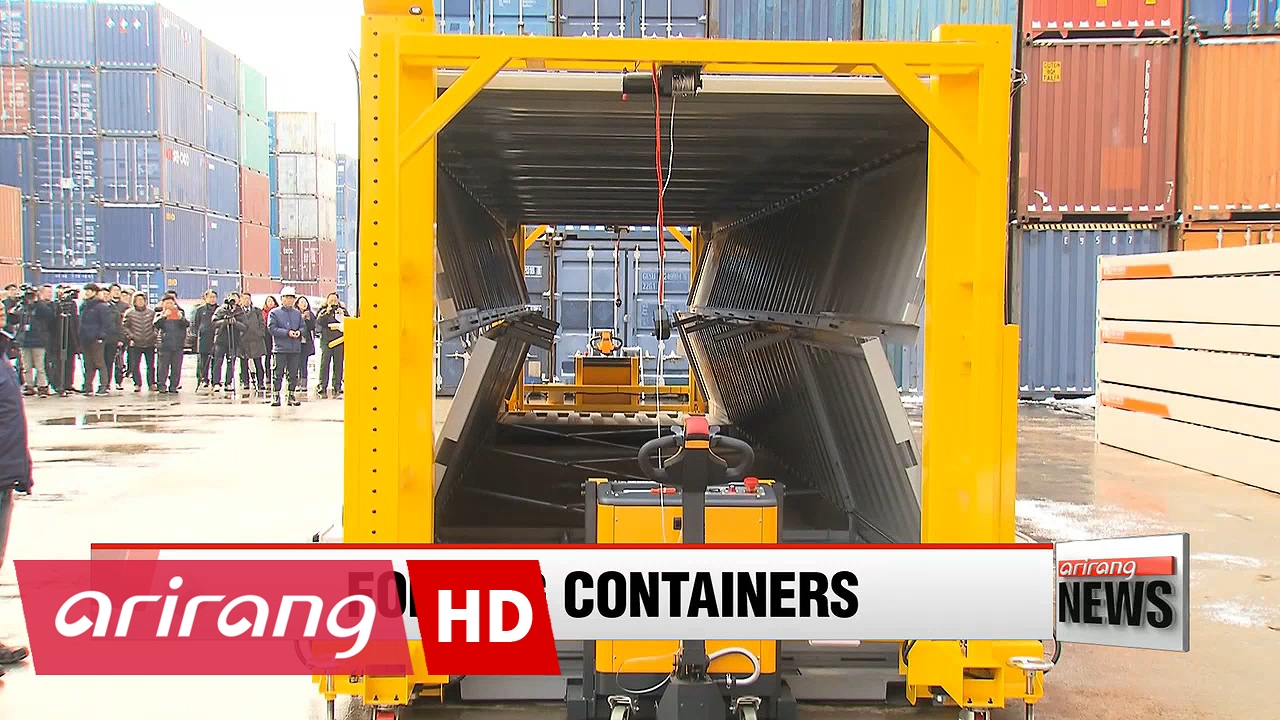Korea develops foldable shipping containers