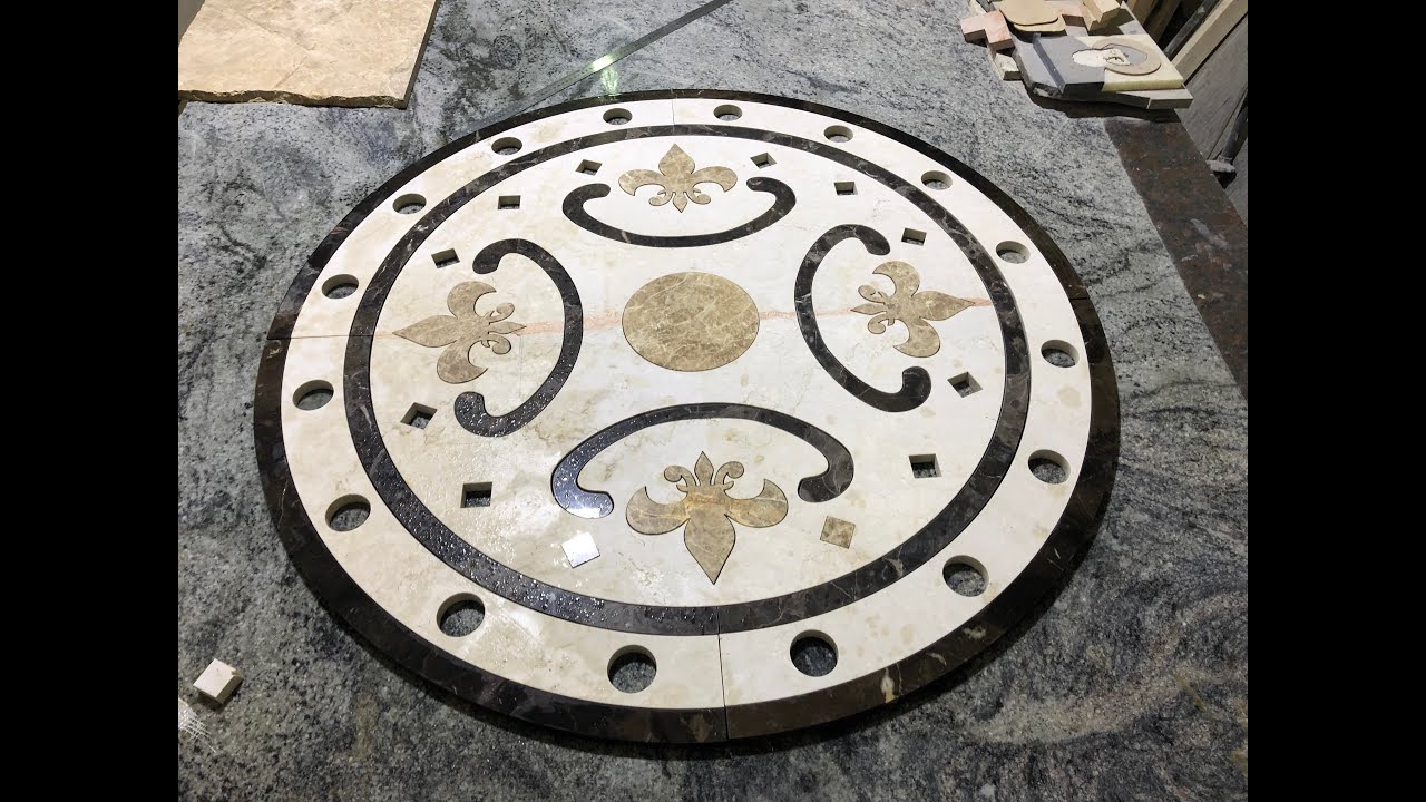 Making a Marble Medallion - Waterjet Stone Art -