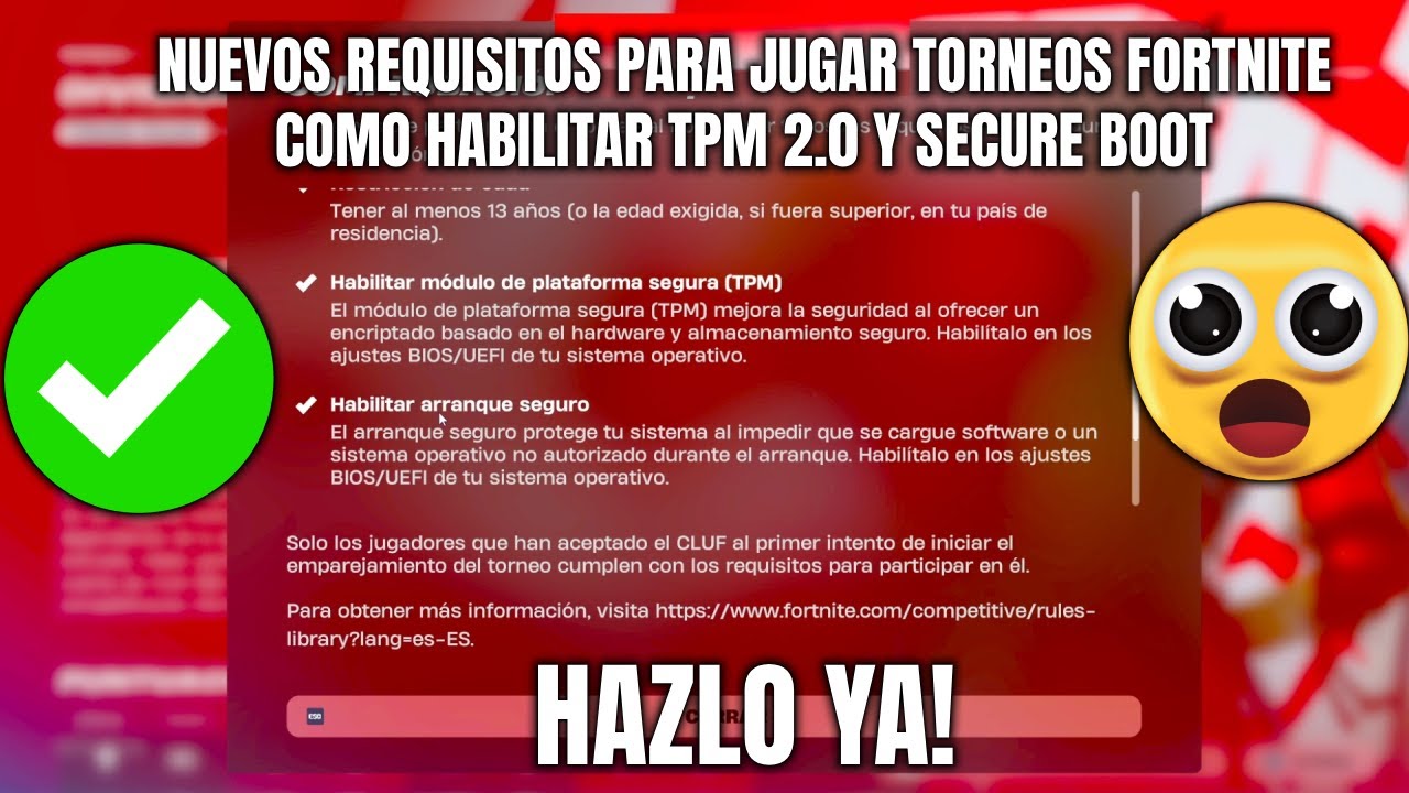 How to Enable Secure Boot and TPM 2.0  Fortnite - Intel and AMD (Requisitos Fornite 2025) Funciona✅