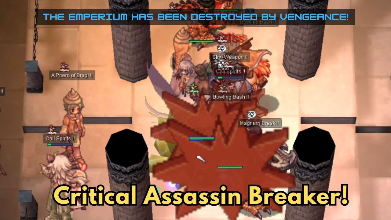 [UARO] Critical Assassin Breaker in Ragnarok Online War of Emperium! 2x Breaks! Pre-Trans! Classic!