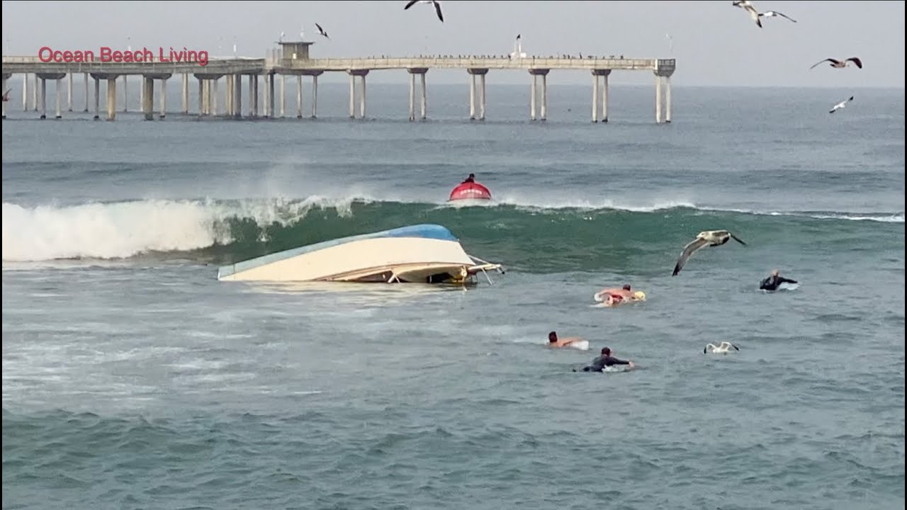 Smuggler Boat Capsized,  Surfers and Lifeguards Rescue Survivors