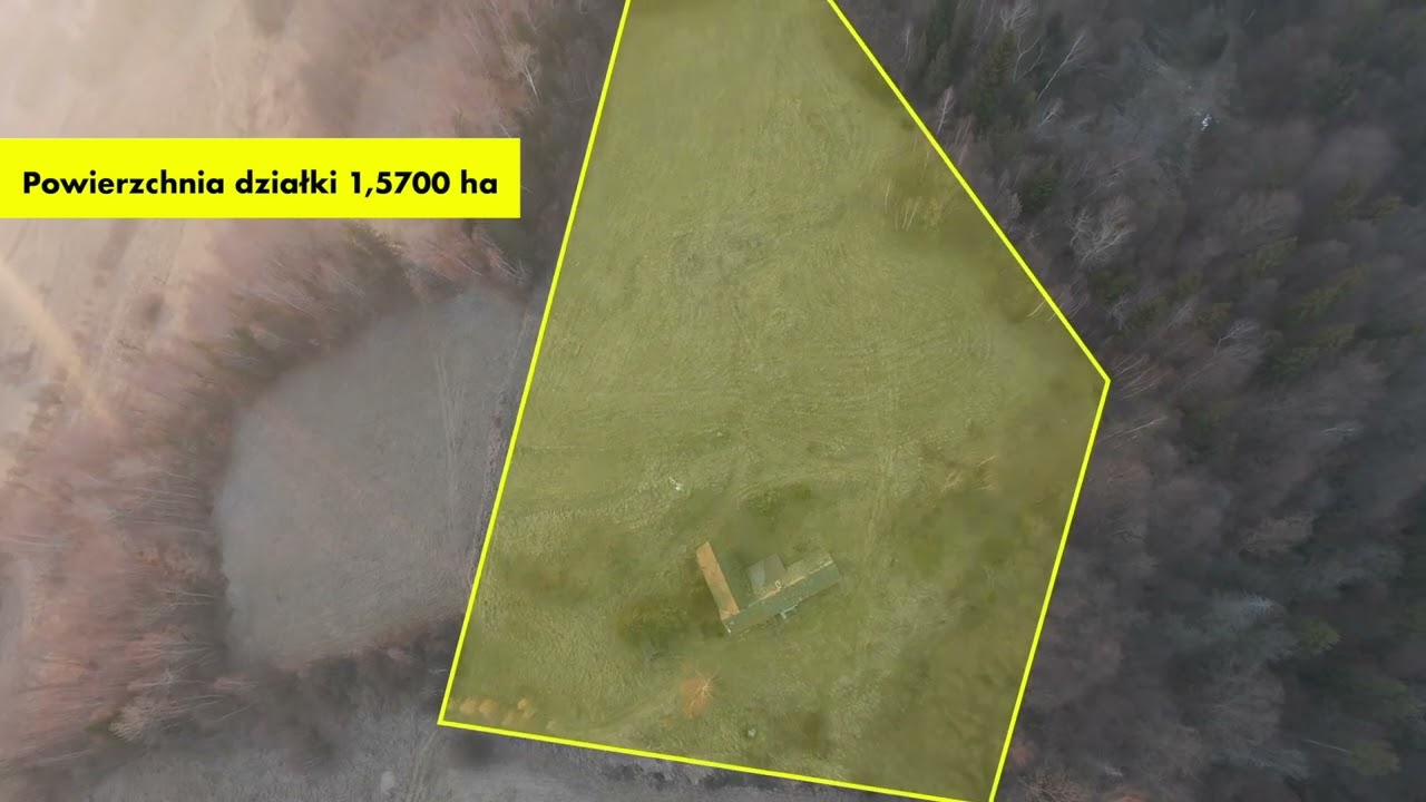 NA SPRZEDAŻ Działka rolno-budowlana o powierzchni 1,57ha w miejscowości Zabrzeż pow. nowosądecki.
