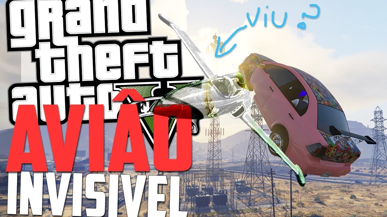Avião invisível (Bug) - Gta 5 Online Momentos Engraçados