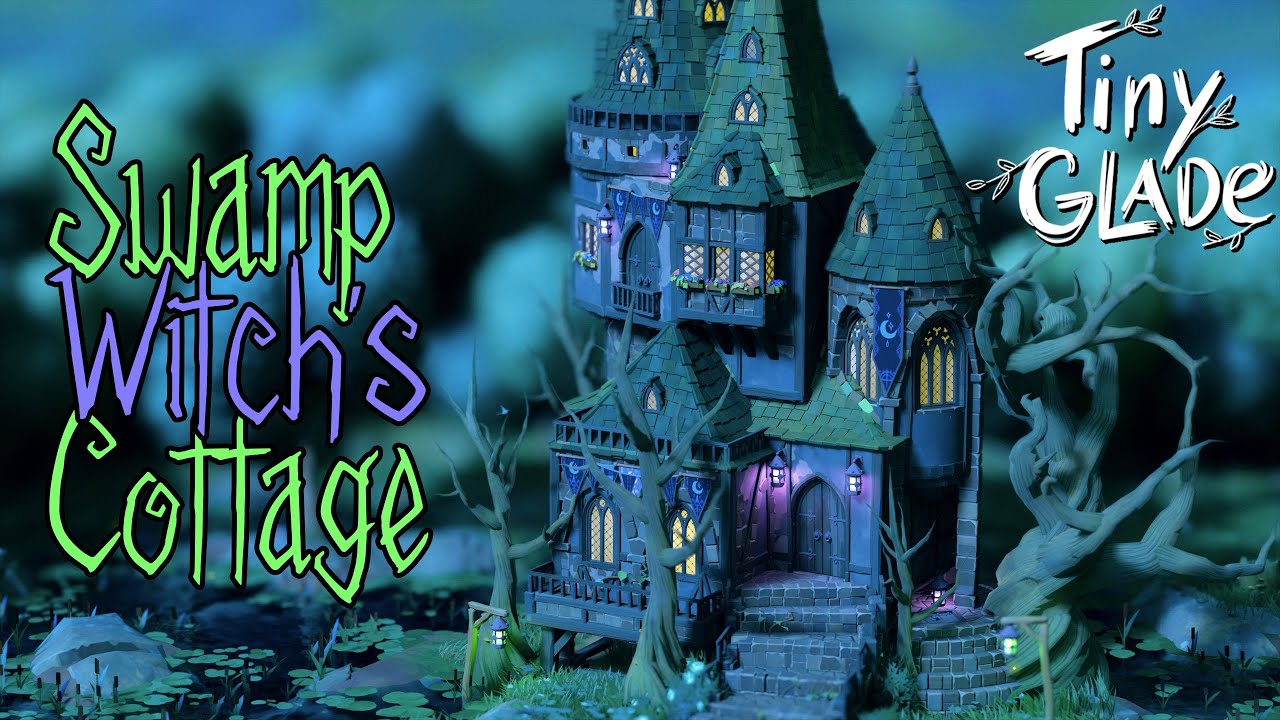 The Swamp Witch's Cottage | Full build | Tiny Glade Longplay ASMR | No commentary