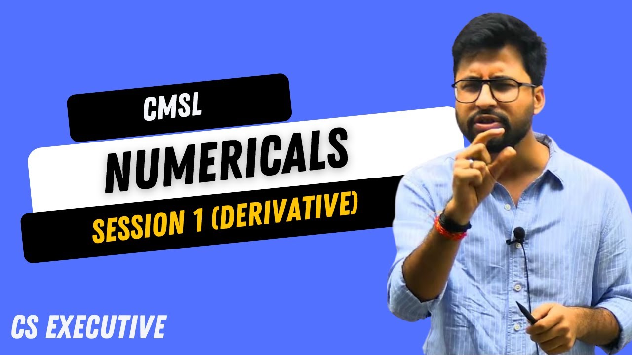 Numerical session for Securities Law (CMSL) | Session 1 (Derivatives) | Shubhamm Sukhlecha