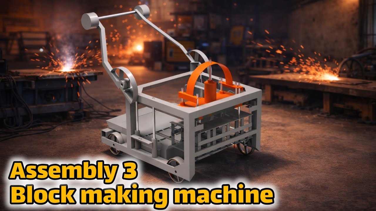 SolidWorks Tutorial | Assembly – Part 3 | Concrete Block Making Machine