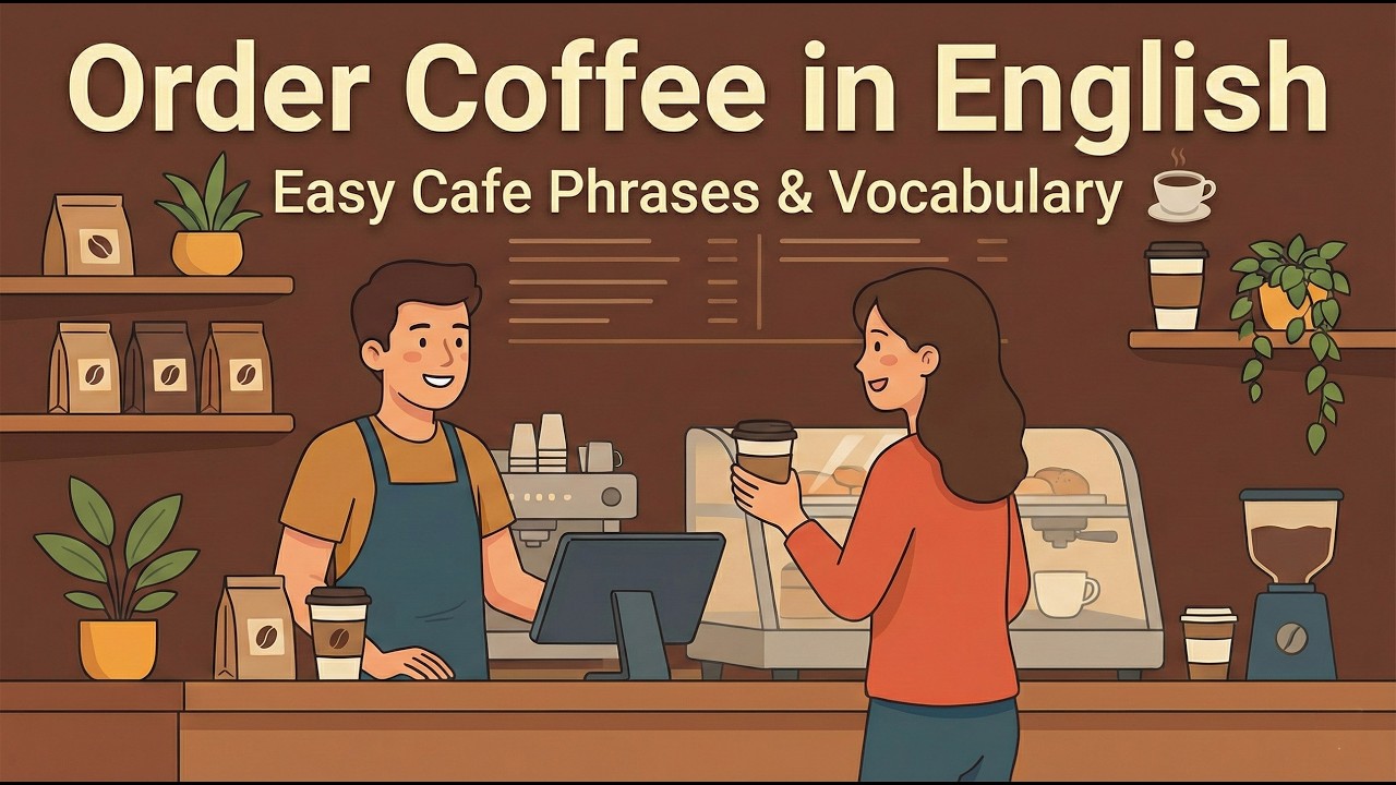 Order Coffee Like a NATIVE ☕ | Essential Phrases for Daily Life | English Conversation Practice