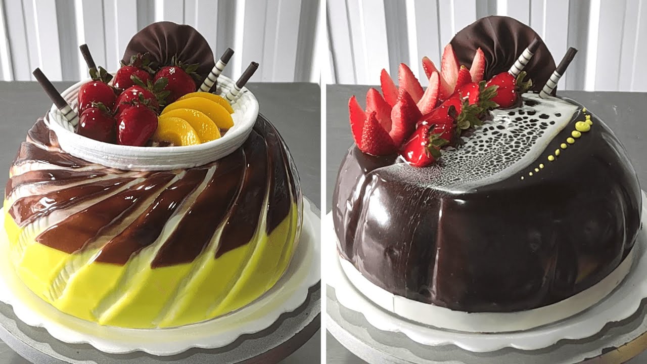 Como decorar tortas sencillos con jalea de chocolate o ganache de chocolate