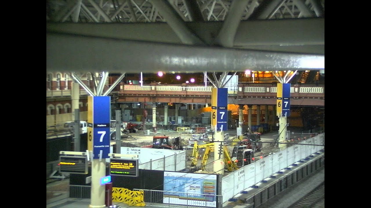 Perth City Link: Perth Station construction timelapse Feb-Mar 2012