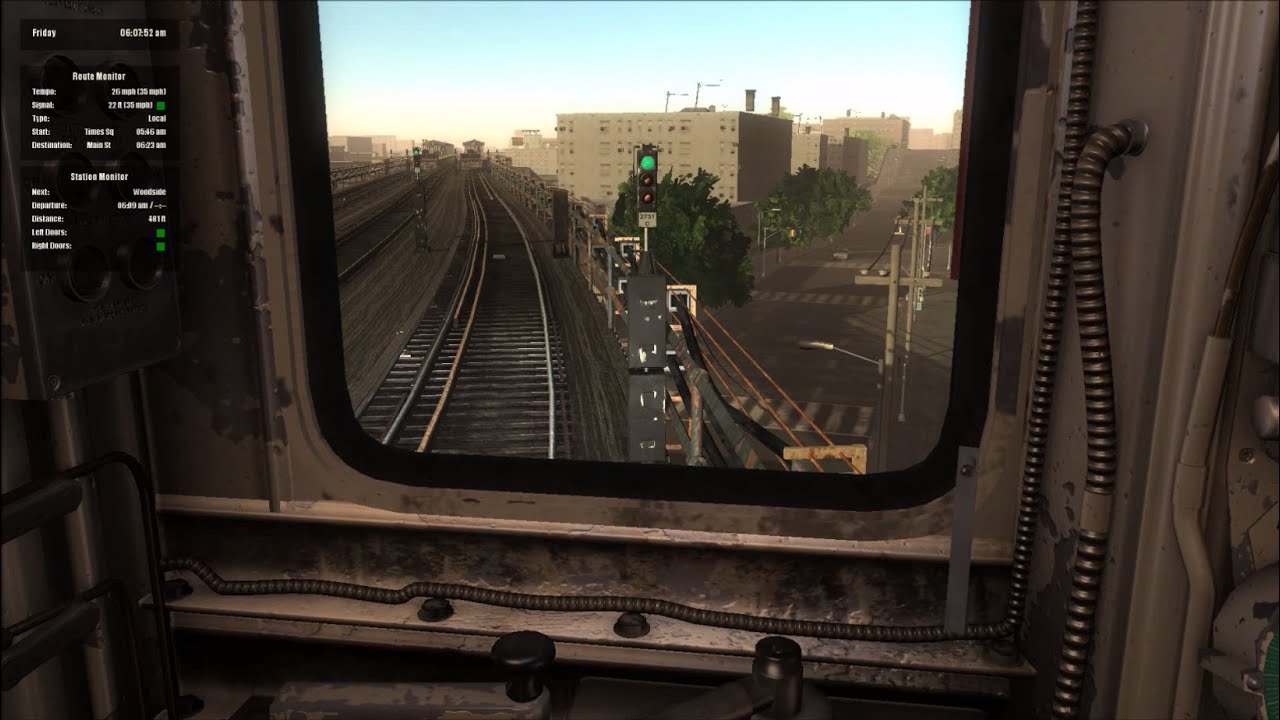 World of Subways 4 HD: New York City Subway 7 Train Redbird Round Trip Cab Ride Early Morning Shift