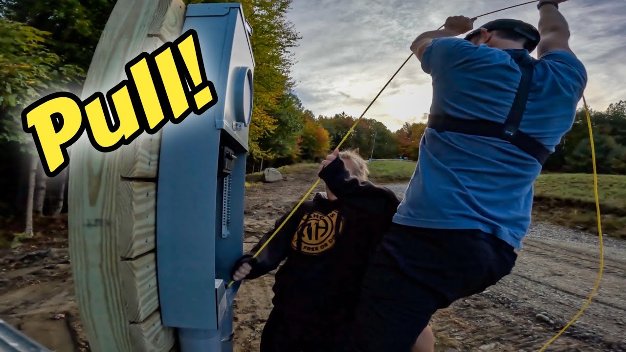 Pulling our Service Wire 400 feet Underground!// Life Vlogs