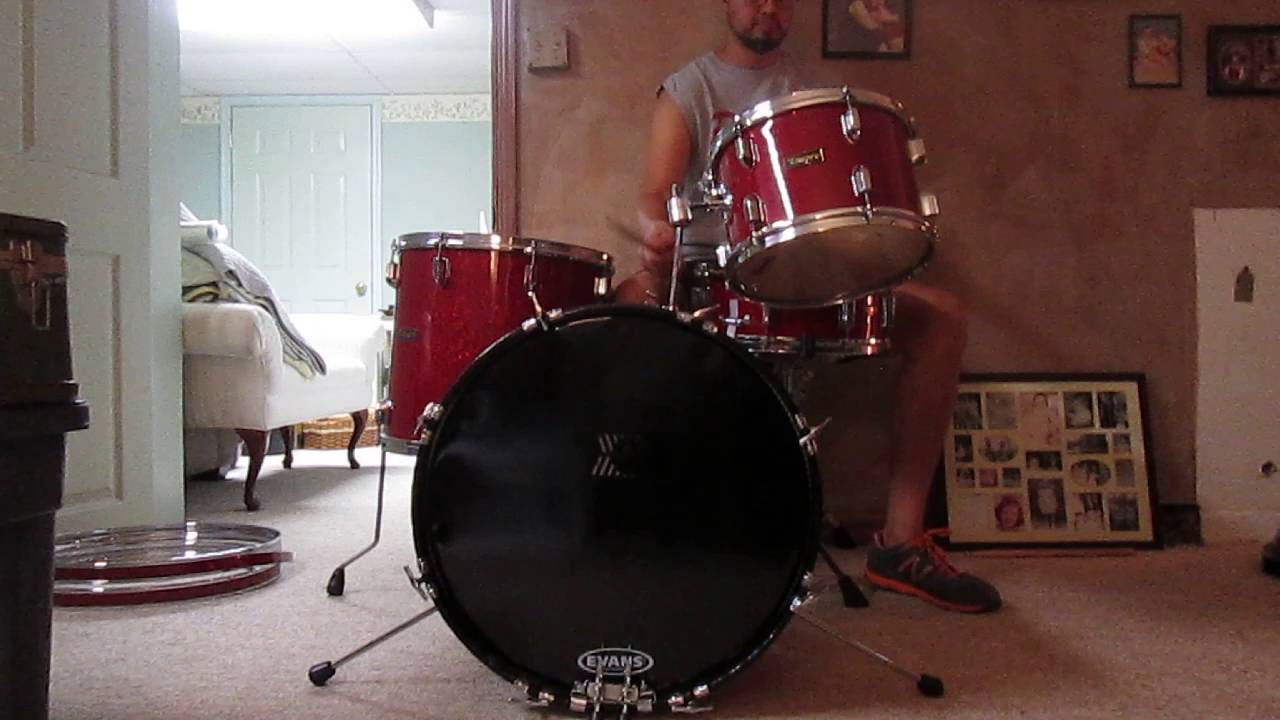 Red Sparkle Tempro Drum Set