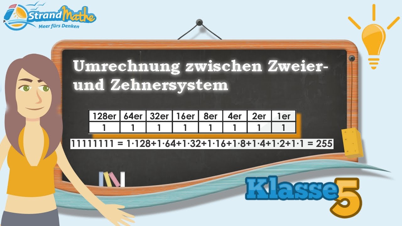 Zweiersystem und Zehnersystem Umrechnung || Klasse 5 ★ Wissen