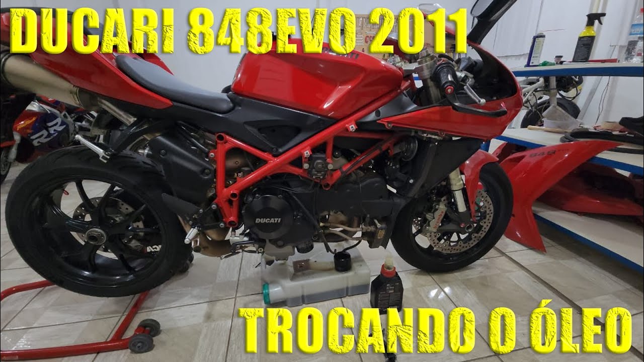 DUCATI 848EVO 2011 - TROCANDO O ÓLEO