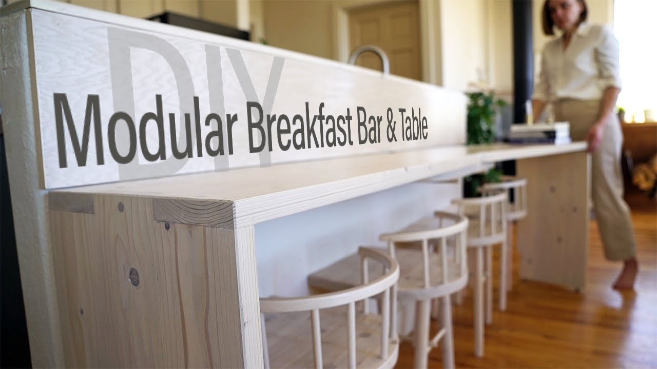DIY Modular Breakfast Bar and Kitchen Table