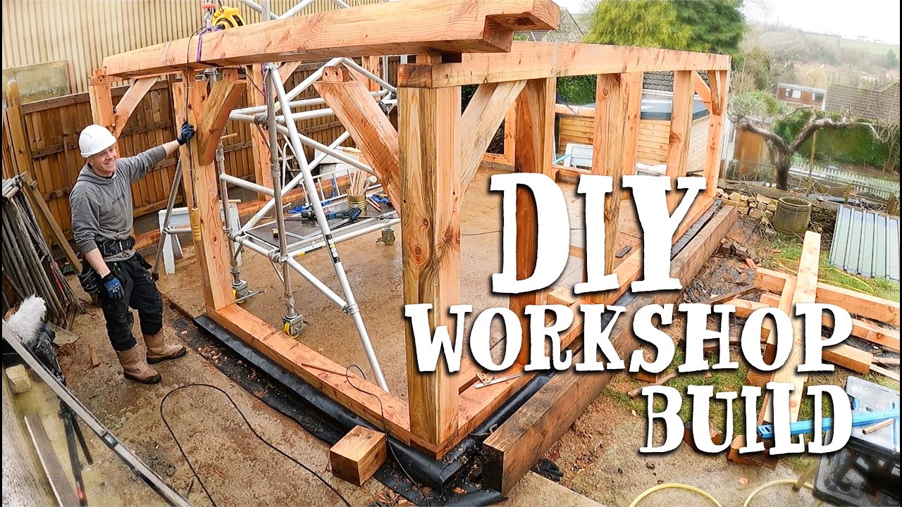 RAISING THE WORKSHOP TIMBER FRAME - We Finally Did It!