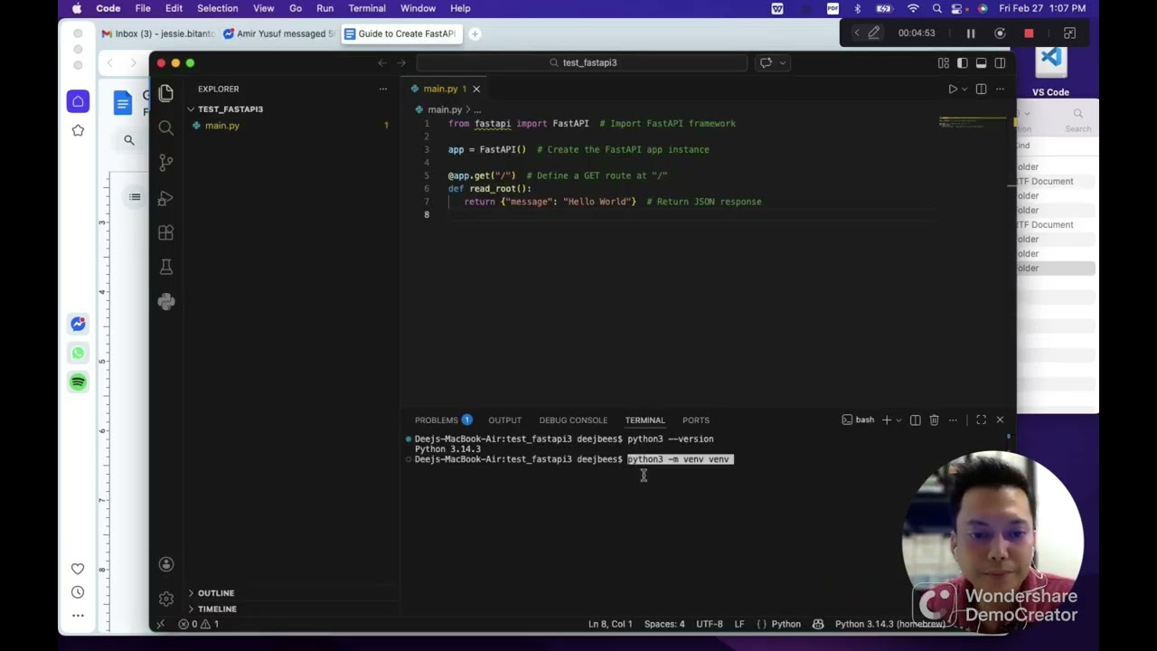 FastAPI - Part1 Hello World.
