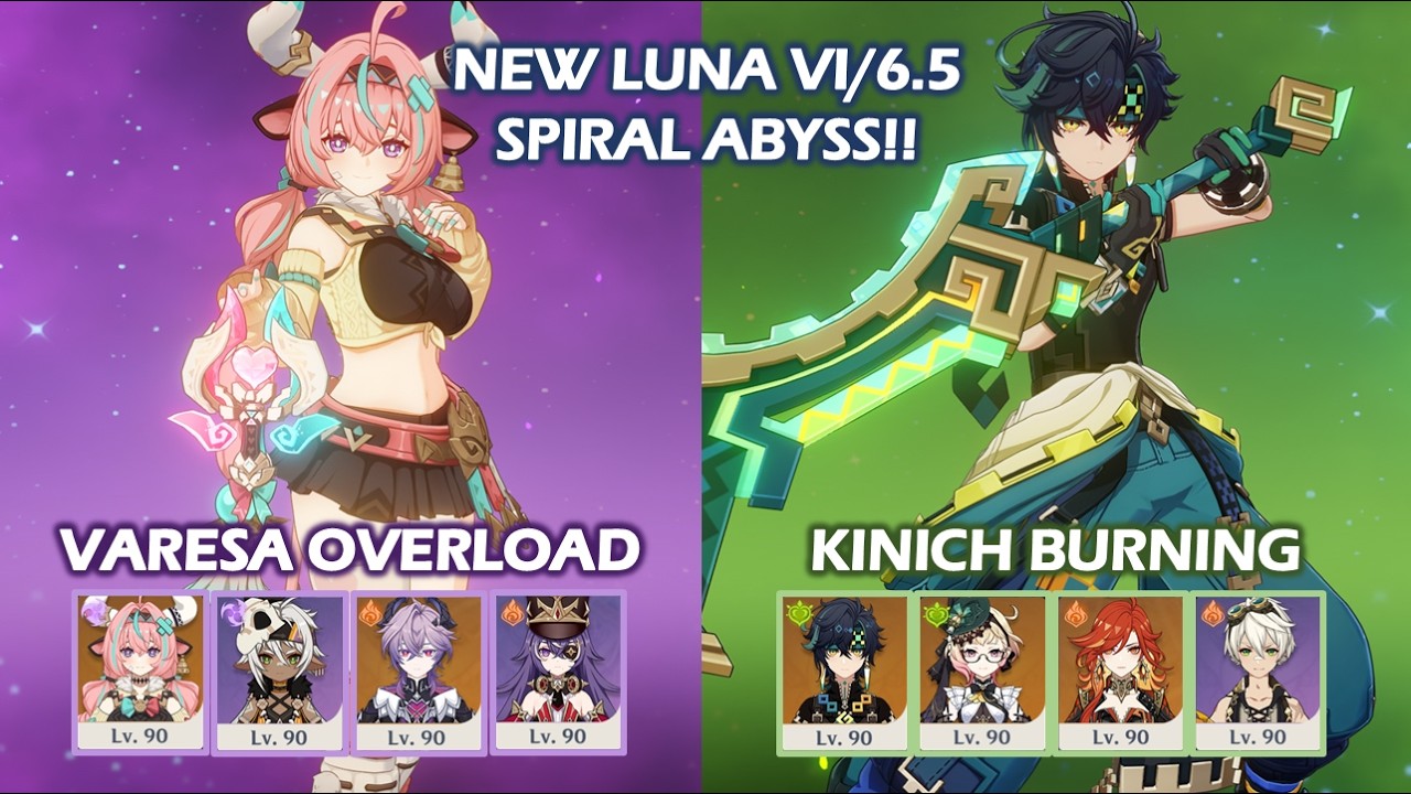 NEW 6.5 Spiral Abyss!! | Varesa Overload & Kinich Burning | Genshin Impact