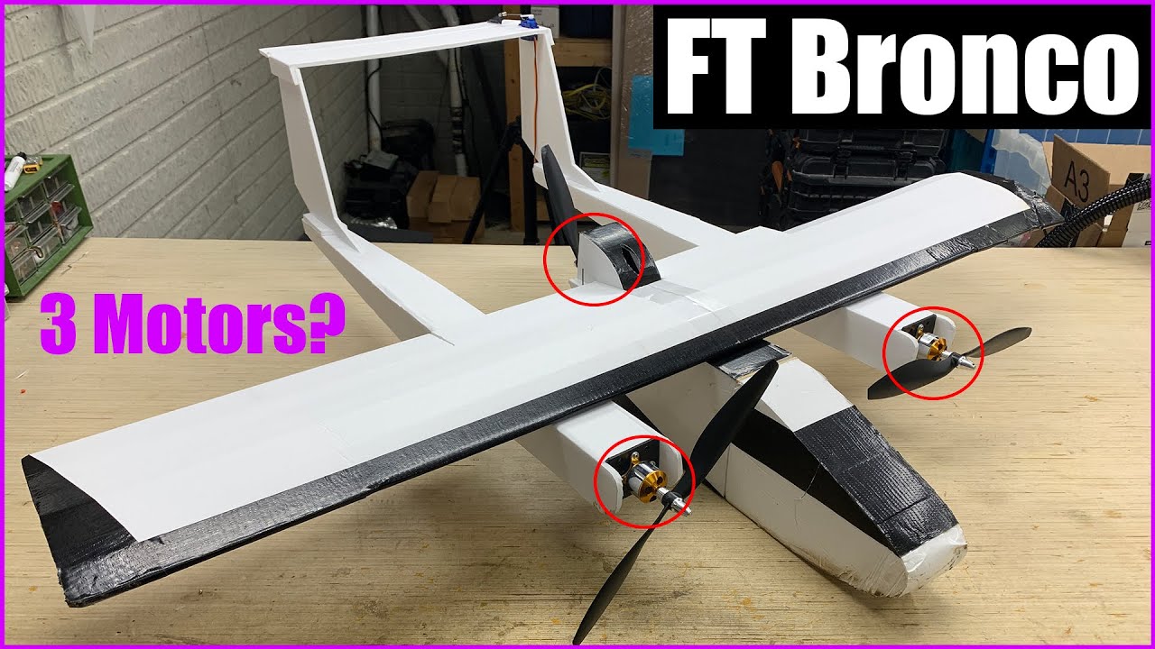 TRI-MOTOR FT BRONCO??! -- Scratch Build and Maiden Flight