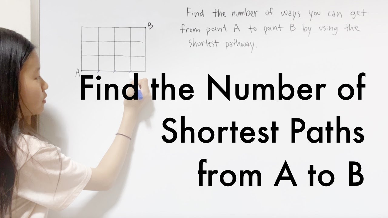 Find the Number of Shortest Paths from A to B (1)