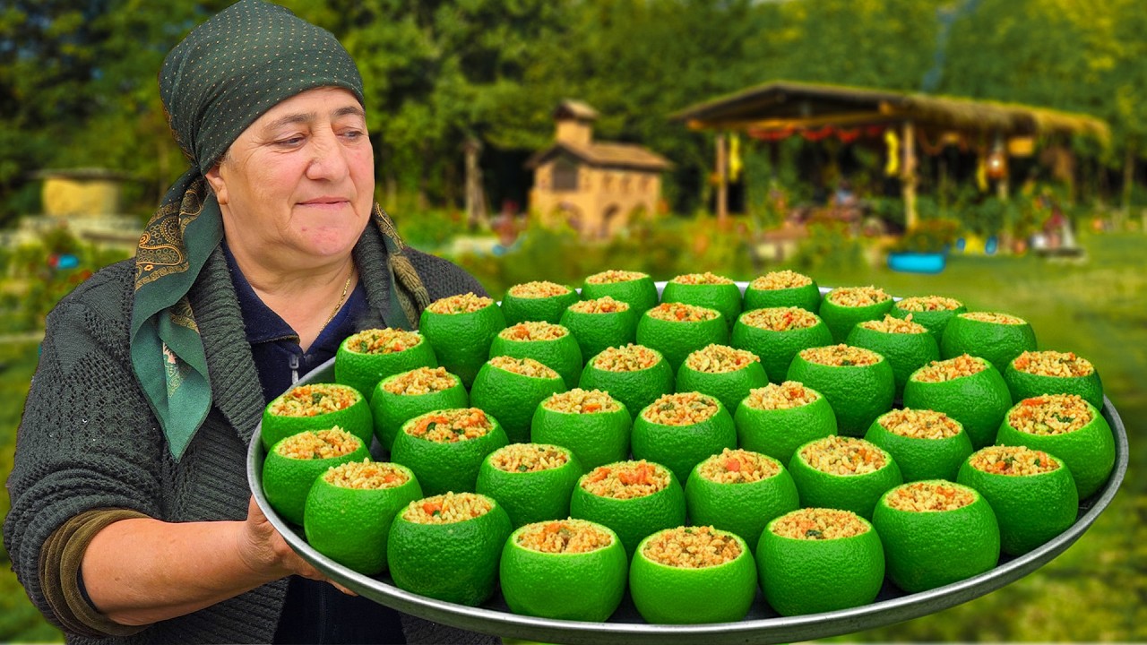 Grandma Stuffs the Exotic FEIJOA Fruit! Never Seen Before Village Cooking 🤯