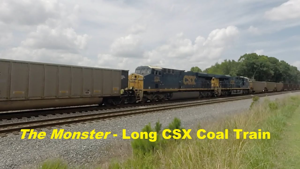 The Monster - CSX Coal Train with Mid Train Locomotives - CSX 830, 5121, 828, 3055 - 2015