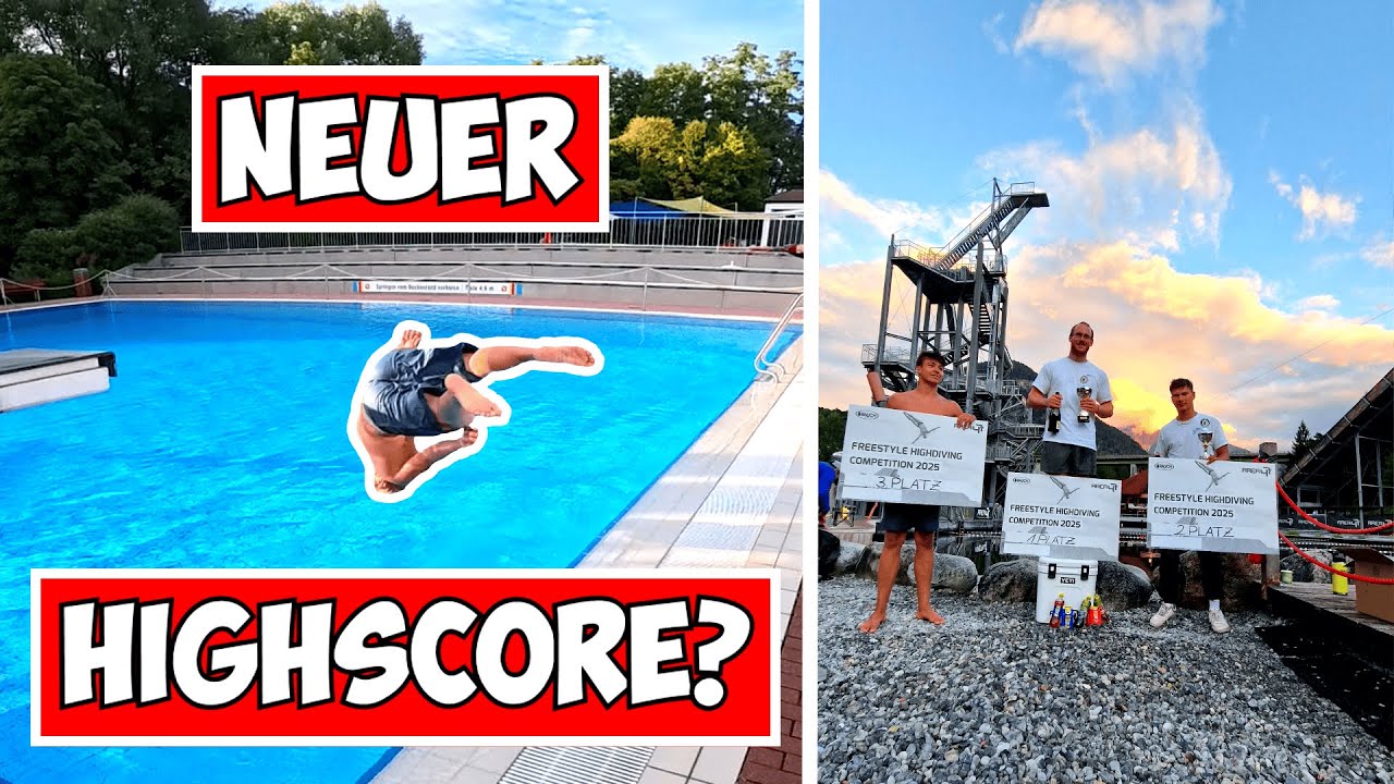 Auf HIGHSCORE Jagd mit Bene! PODIUM beim FREESTYLE HIGHDIVING Wettkampf!!