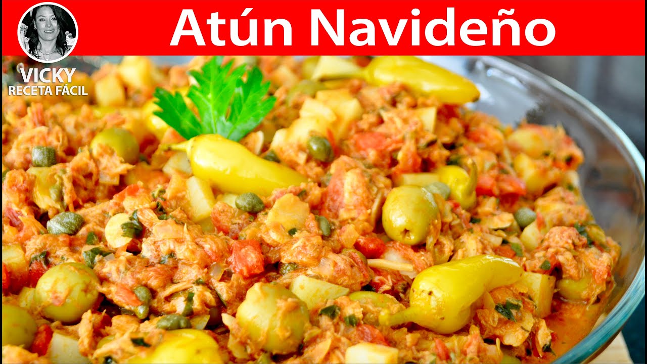 Atún a la Vizcaína Atun Navideño | #VickyRecetaFacil