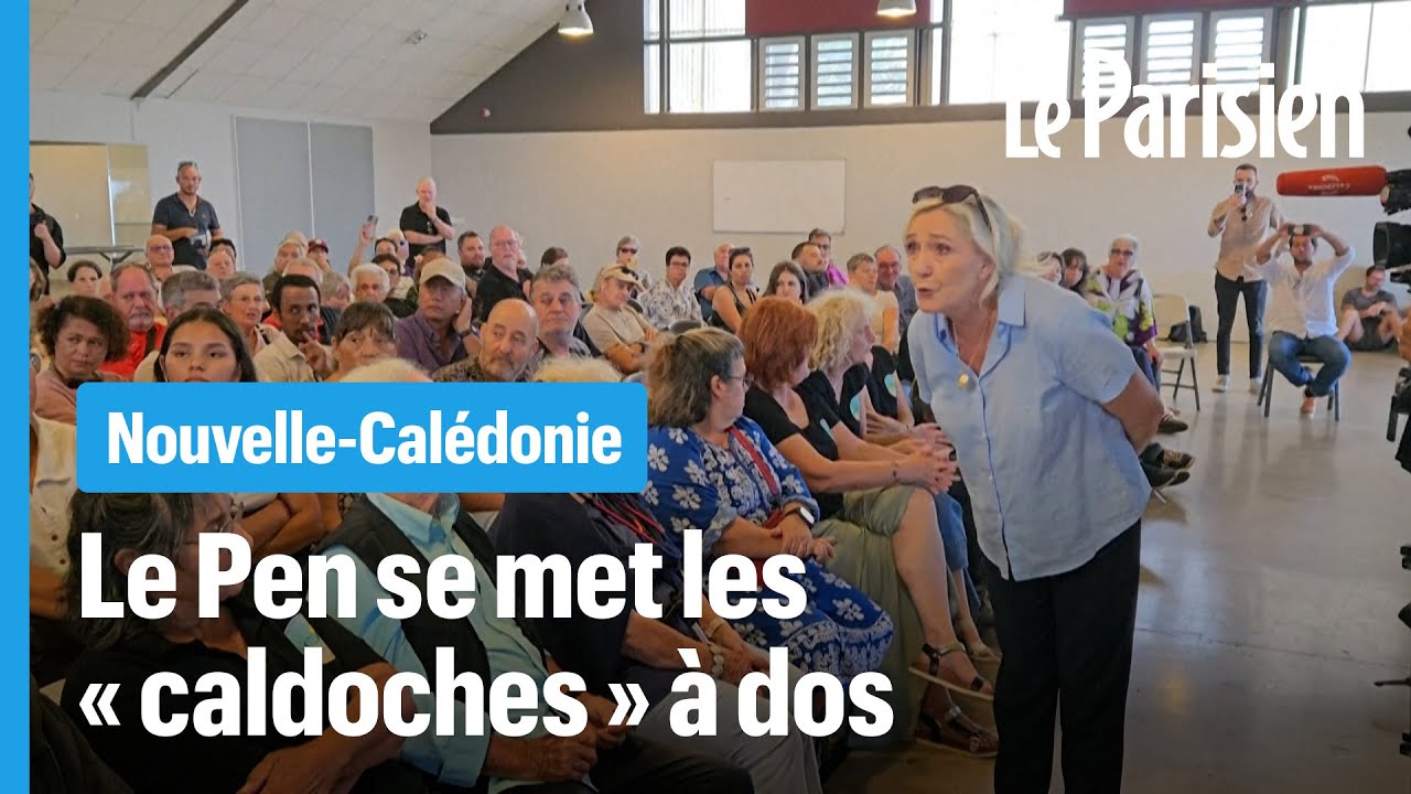Marine Le Pen chahutée en Nouvelle-Calédonie par ses partisans