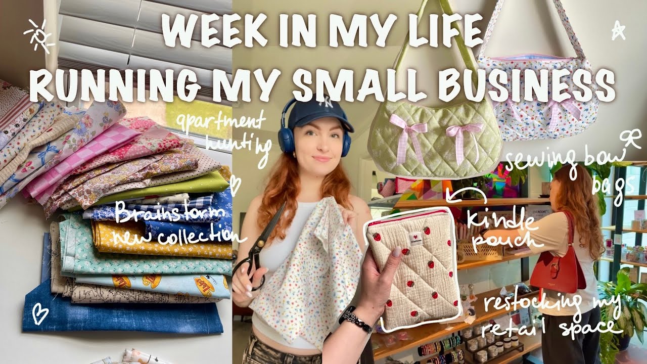 running my small business 🌸 | apartment hunting | sewing bags 👛🪡