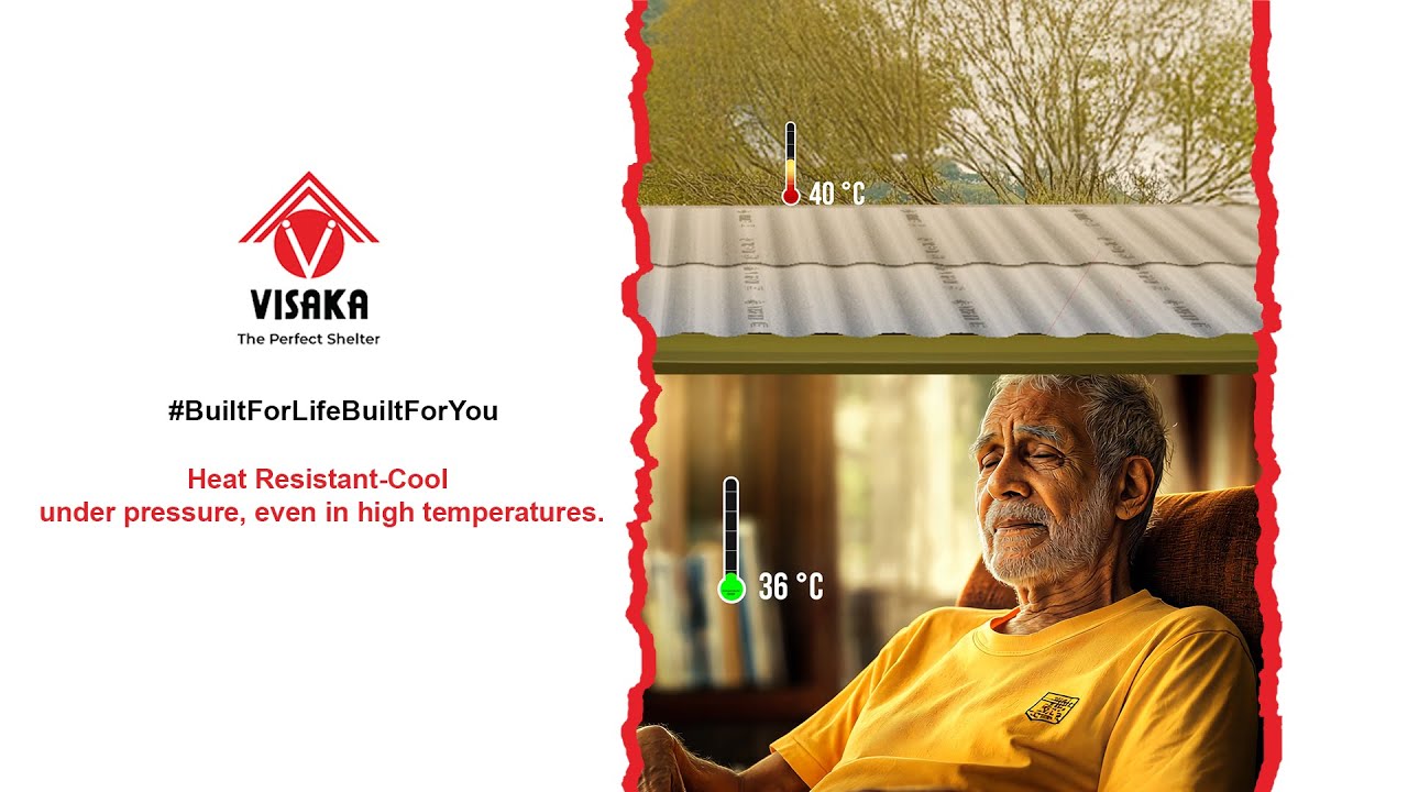 Visaka Cement Roofing Sheets offer excellent thermal insulation