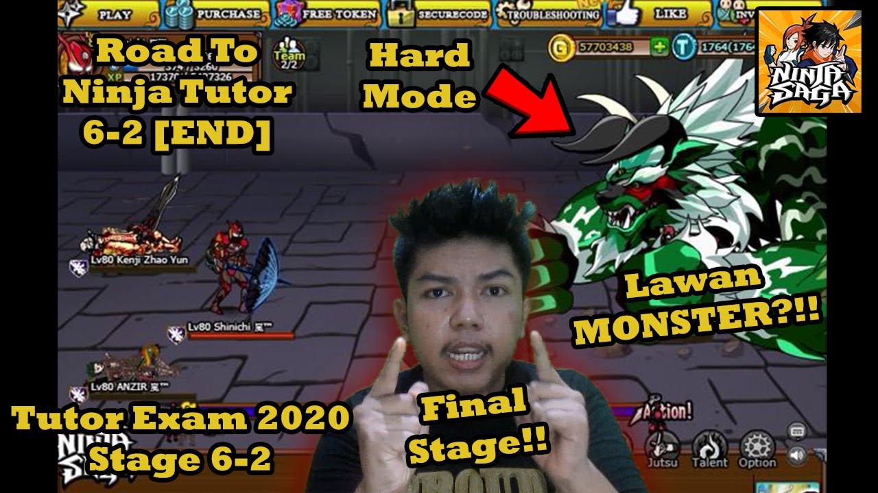 Final Stage Tutor Exam 6-2 Hard Mode + Rewards Ninja Tutor Thn 2020! Ujian Tutor Exam - Ninja Saga