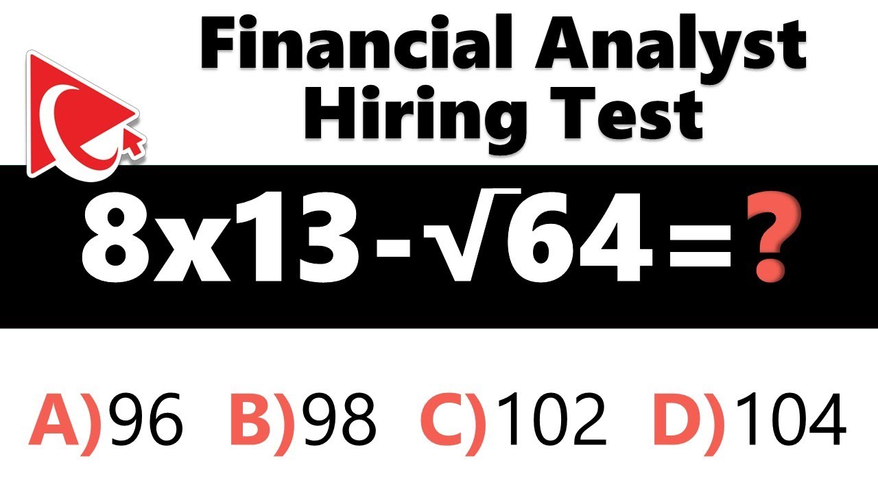 HOW TO PASS FINANCIAL ANALYST IQ & APTITUDE EMPLOYMENT ASSESSMENT TEST - QUESTIONS & ANSWERS