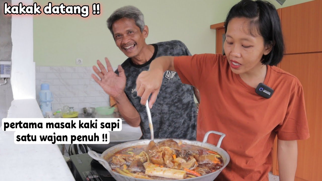 pertama masak kaki sapi !! sewajan penuh sampe mbludak