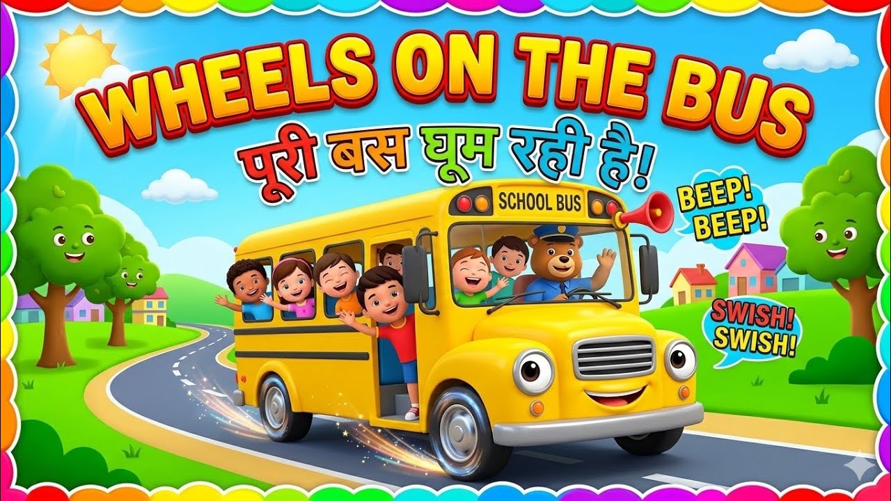 ⭐ Wheels On The Bus | Kids Nursery Rhyme Song | Anmol Joy Kids